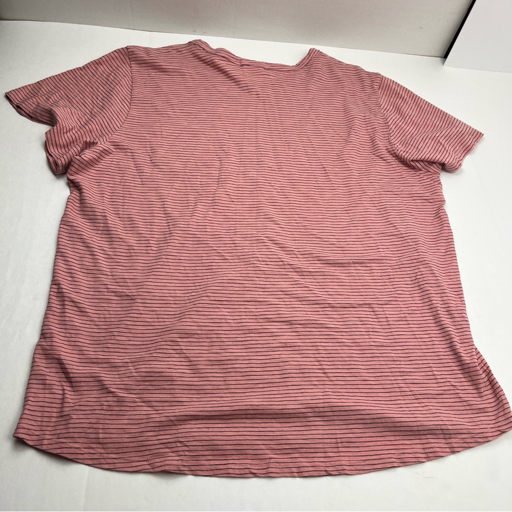 Marine Layer Pink Black Pinstripe‎ Pocket Short Sleeve Shirt Mens XXL *TINY FLAW - Picture 10 of 10